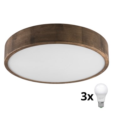 Brilagi - LED Stropna svjetiljka CARVALHO 3xE27/60W/230V hrast pr. 47 cm