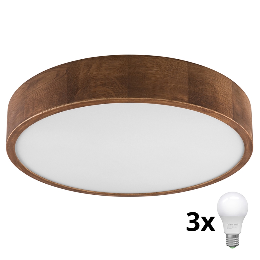 Brilagi - LED Stropna svjetiljka CARVALHO 3xE27/60W/230V hrast trešnja pr. 47 cm