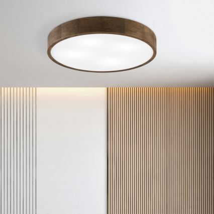 Brilagi - LED stropna svjetiljka CARVALHO 4xE27/60W/230V, dekor hrast-orah, promjer 57,5 cm