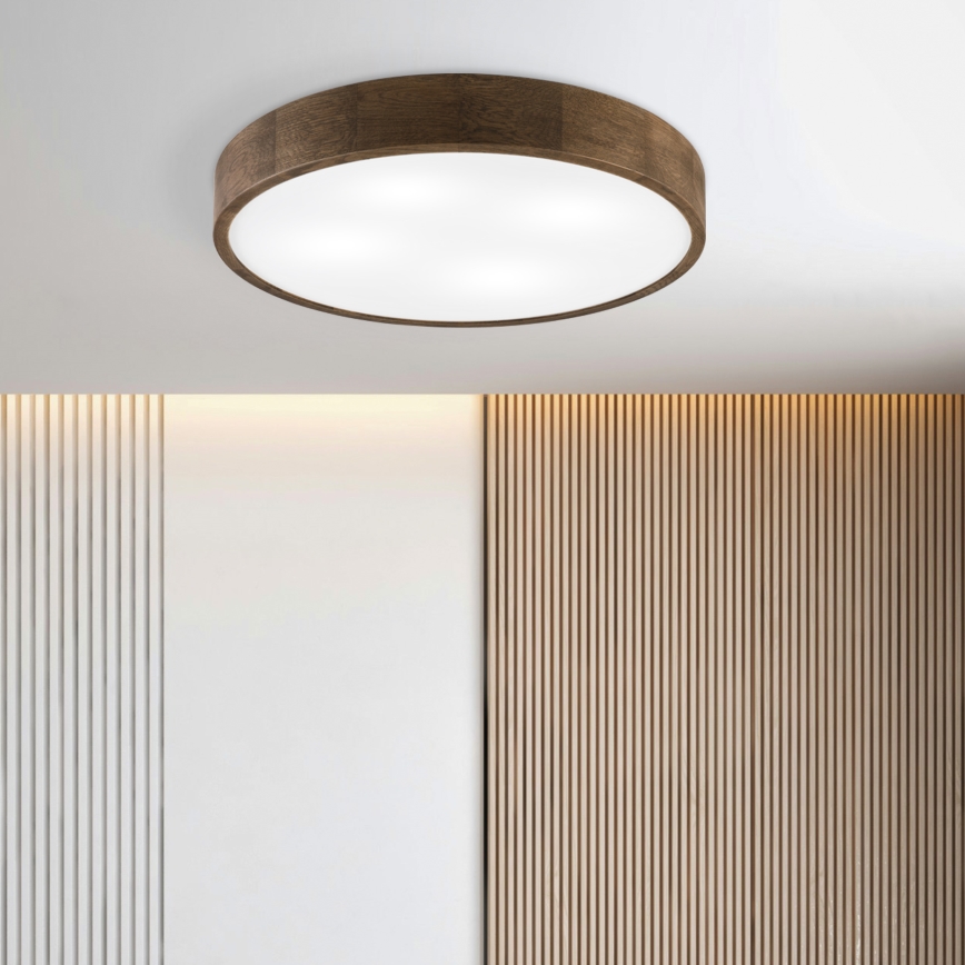 Brilagi - LED stropna svjetiljka CARVALHO 4xE27/60W/230V, dekor hrast-orah, promjer 57,5 cm