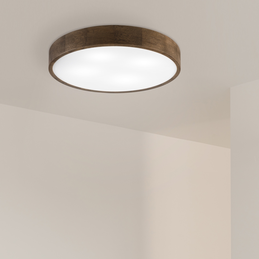 Brilagi - LED stropna svjetiljka CARVALHO 4xE27/60W/230V, dekor hrast-orah, promjer 57,5 cm