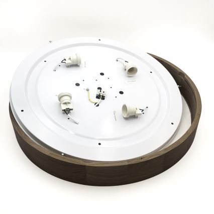 Brilagi - LED stropna svjetiljka CARVALHO 4xE27/60W/230V, dekor hrast-orah, promjer 57,5 cm