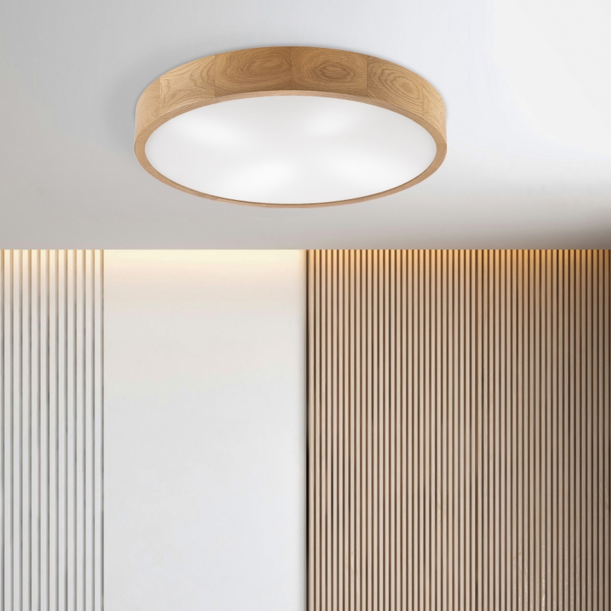 Brilagi - LED stropna svjetiljka CARVALHO 4xE27/60W/230V hrast, promjer 57,5 cm