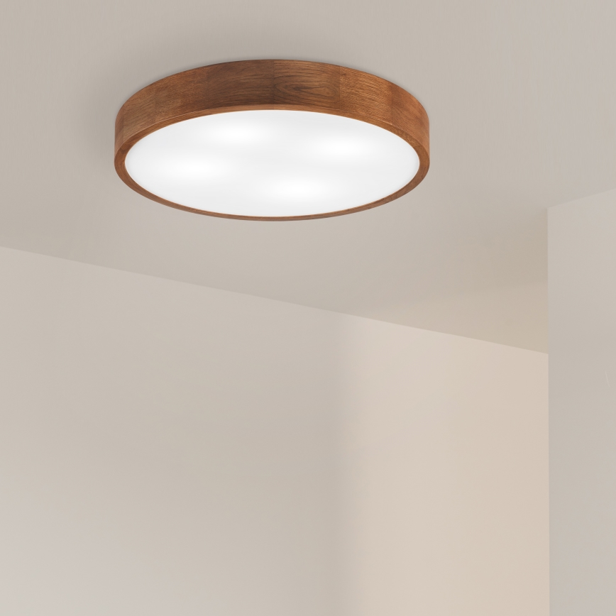 Brilagi - LED Stropna svjetiljka CARVALHO 4xE27/60W/230V hrast trešnja pr. 57,5 cm