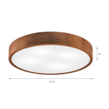 Brilagi - LED Stropna svjetiljka CARVALHO 4xE27/60W/230V hrast trešnja pr. 57,5 cm
