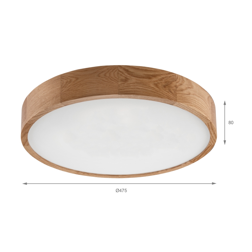 Brilagi - LED stropna svjetiljka CARVALHO LED/36W/230V hrast, prom. 47,5 cm