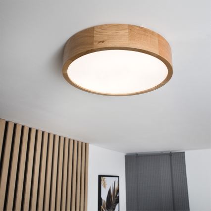 Brilagi - LED stropna svjetiljka CARVALHO LED/36W/230V hrast promjer 37,5 cm