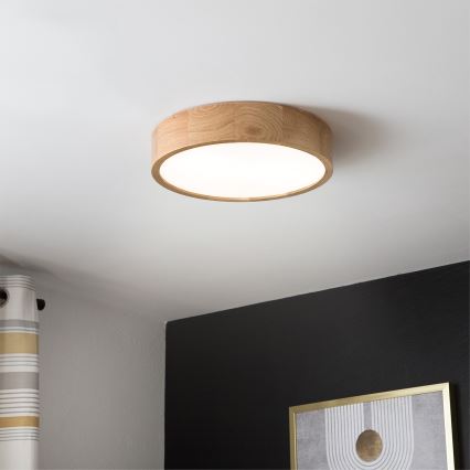 Brilagi - LED stropna svjetiljka CARVALHO LED/36W/230V hrast promjer 37,5 cm