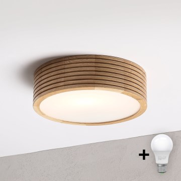 Brilagi - LED stropna svjetiljka CARVALHO MODERN 1xE27/60W/230V promjer 27,5 cm hrast