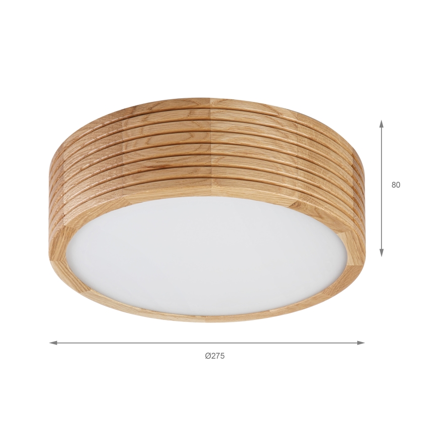 Brilagi - LED stropna svjetiljka CARVALHO MODERN 1xE27/60W/230V promjer 27,5 cm hrast