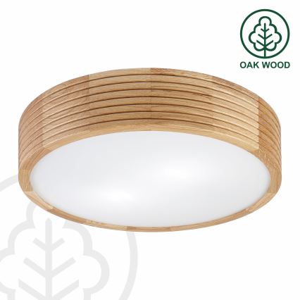 Brilagi - LED stropna svjetiljka CARVALHO MODERN 2xE27/60W/230V Ø 37,5 cm hrast