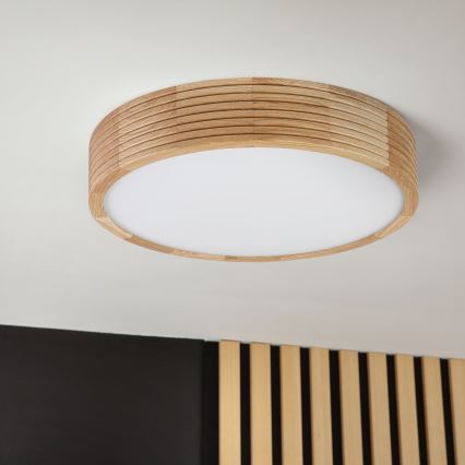 Brilagi - LED stropna svjetiljka CARVALHO MODERN 2xE27/60W/230V Ø 37,5 cm hrast