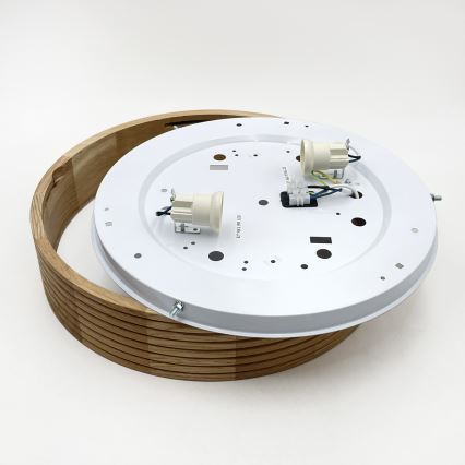 Brilagi - LED stropna svjetiljka CARVALHO MODERN 2xE27/60W/230V Ø 37,5 cm hrast