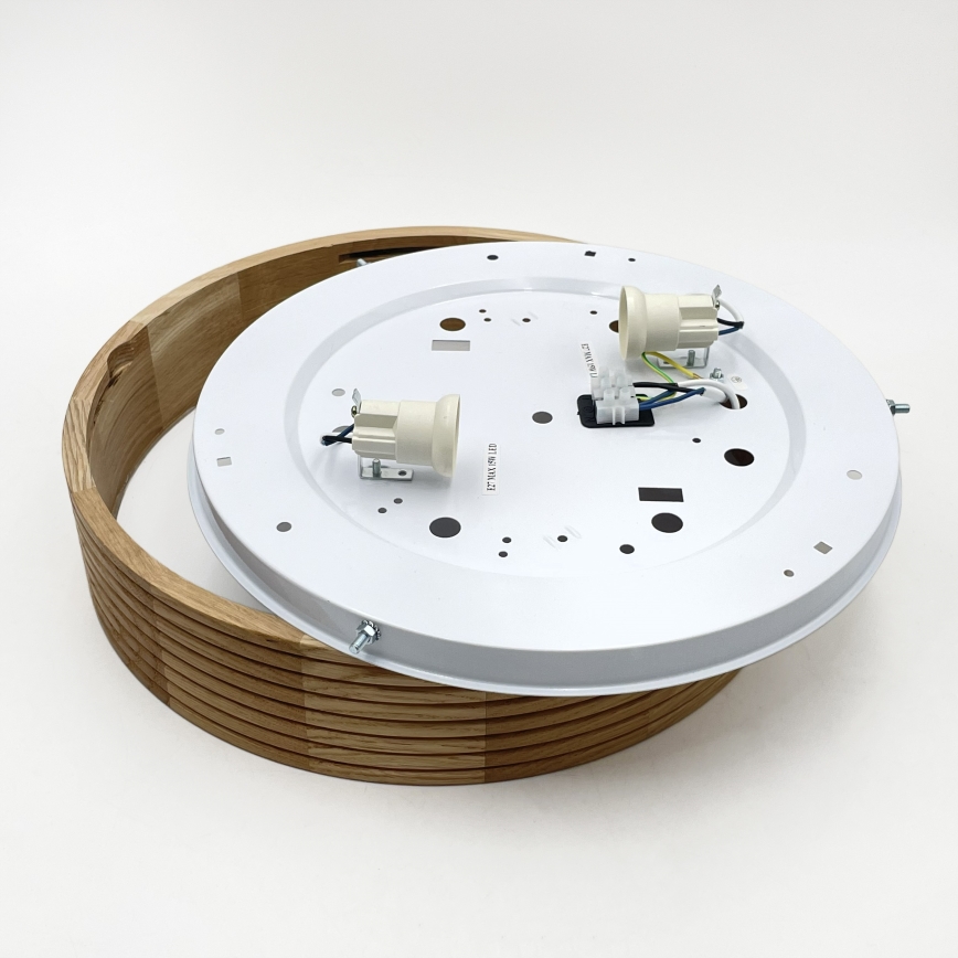 Brilagi - LED stropna svjetiljka CARVALHO MODERN 2xE27/60W/230V Ø 37,5 cm hrast