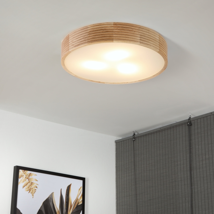 Brilagi - LED stropna svjetiljka CARVALHO MODERN 3xE27/60W/230V Ø 47,5 cm hrast