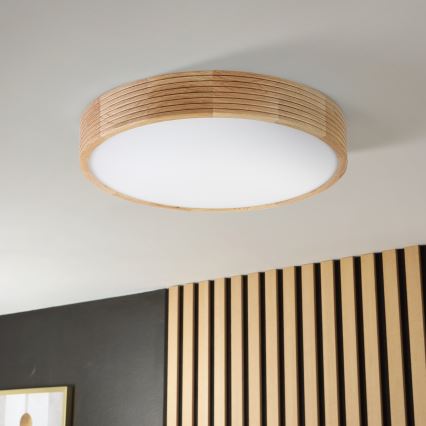 Brilagi - LED stropna svjetiljka CARVALHO MODERN 3xE27/60W/230V Ø 47,5 cm hrast