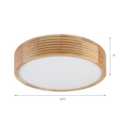 Brilagi - LED stropna svjetiljka CARVALHO MODERN 3xE27/60W/230V Ø 47,5 cm hrast