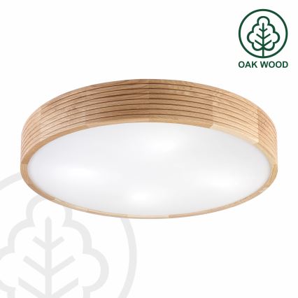 Brilagi - LED stropna svjetiljka CARVALHO MODERN 4xE27/60W/230V hrast Ø 57,5 cm