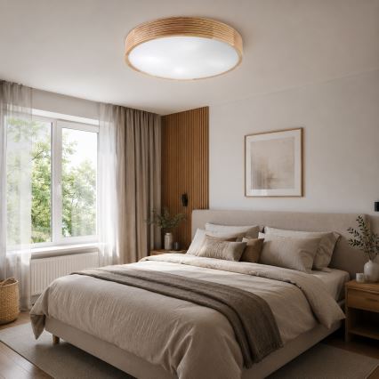 Brilagi - LED stropna svjetiljka CARVALHO MODERN 4xE27/60W/230V hrast Ø 57,5 cm