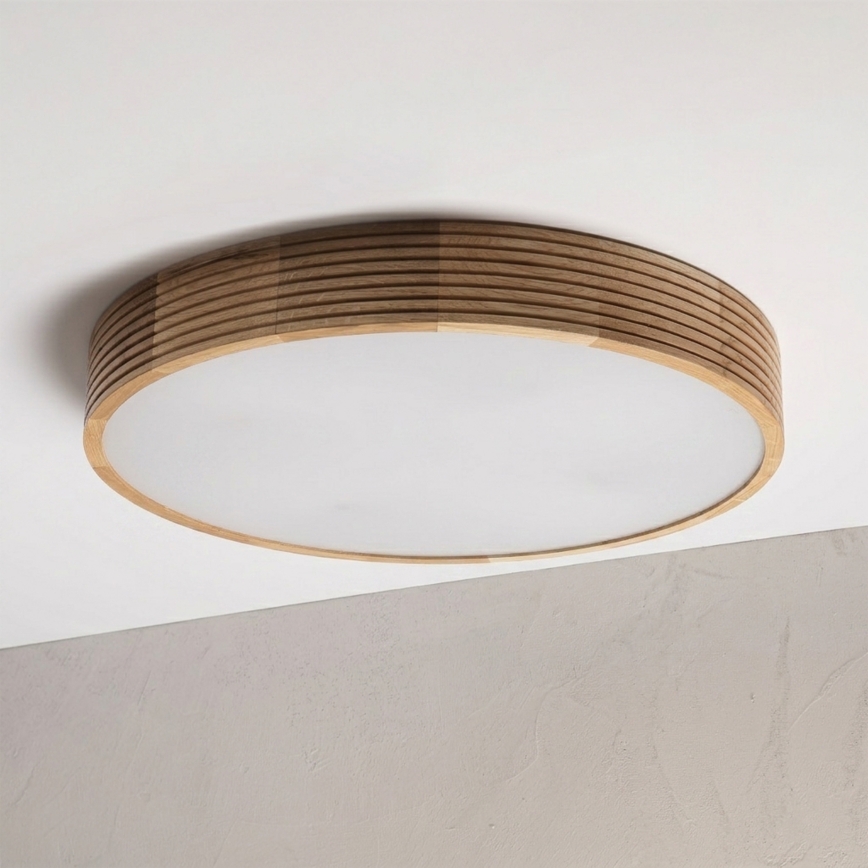 Brilagi - LED stropna svjetiljka CARVALHO MODERN 4xE27/60W/230V hrast Ø 57,5 cm