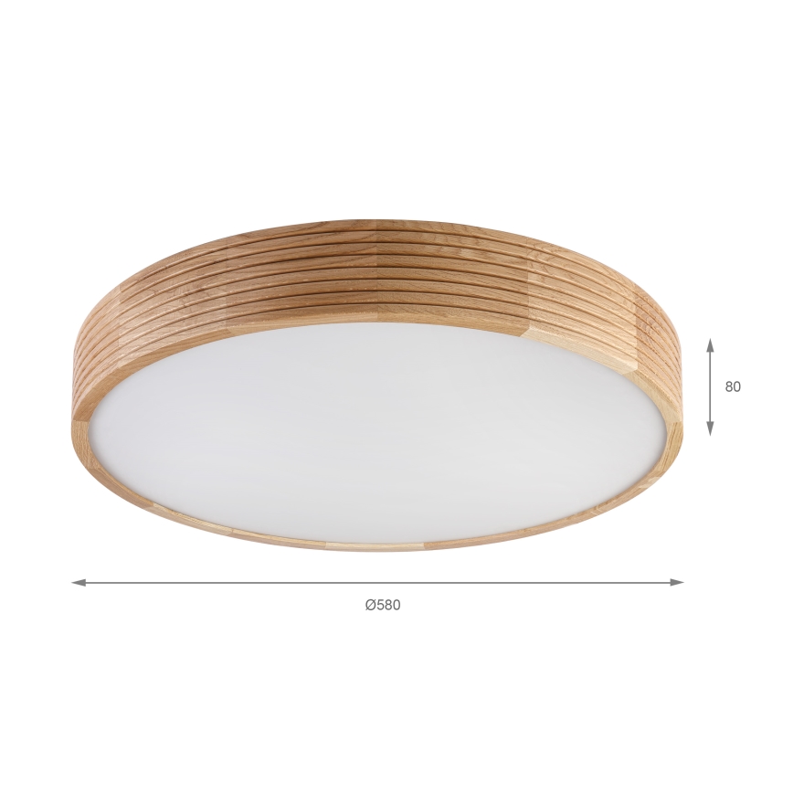 Brilagi - LED stropna svjetiljka CARVALHO MODERN 4xE27/60W/230V hrast Ø 57,5 cm
