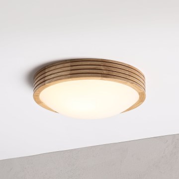 Brilagi - LED stropna svjetiljka CARVALHO MODERN SLIM 1xE27/60W/230V promjer 27,5 cm hrast