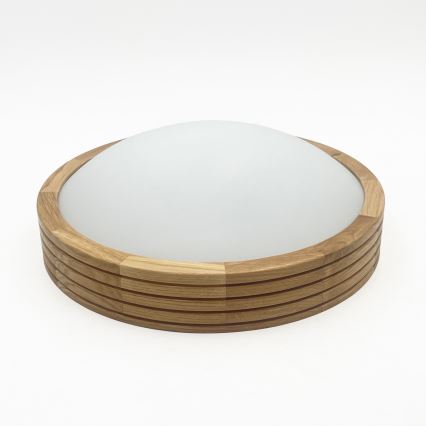 Brilagi - LED stropna svjetiljka CARVALHO MODERN SLIM 1xE27/60W/230V promjer 27,5 cm hrast