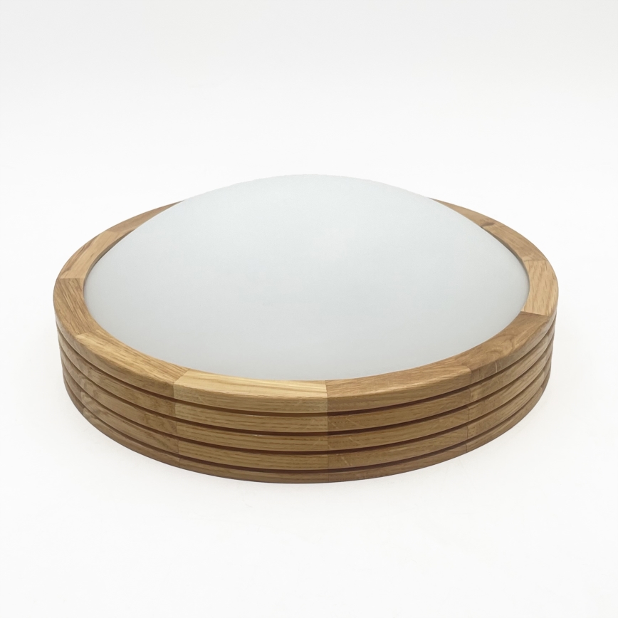 Brilagi - LED stropna svjetiljka CARVALHO MODERN SLIM 1xE27/60W/230V promjer 27,5 cm hrast