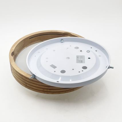 Brilagi - LED stropna svjetiljka CARVALHO MODERN SLIM 1xE27/60W/230V promjer 27,5 cm hrast