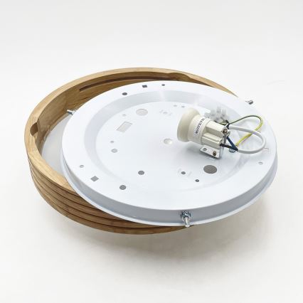 Brilagi - LED stropna svjetiljka CARVALHO MODERN SLIM 1xE27/60W/230V promjer 27,5 cm hrast