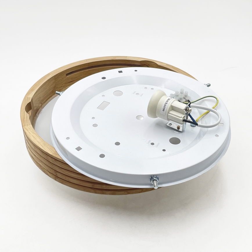 Brilagi - LED stropna svjetiljka CARVALHO MODERN SLIM 1xE27/60W/230V promjer 27,5 cm hrast