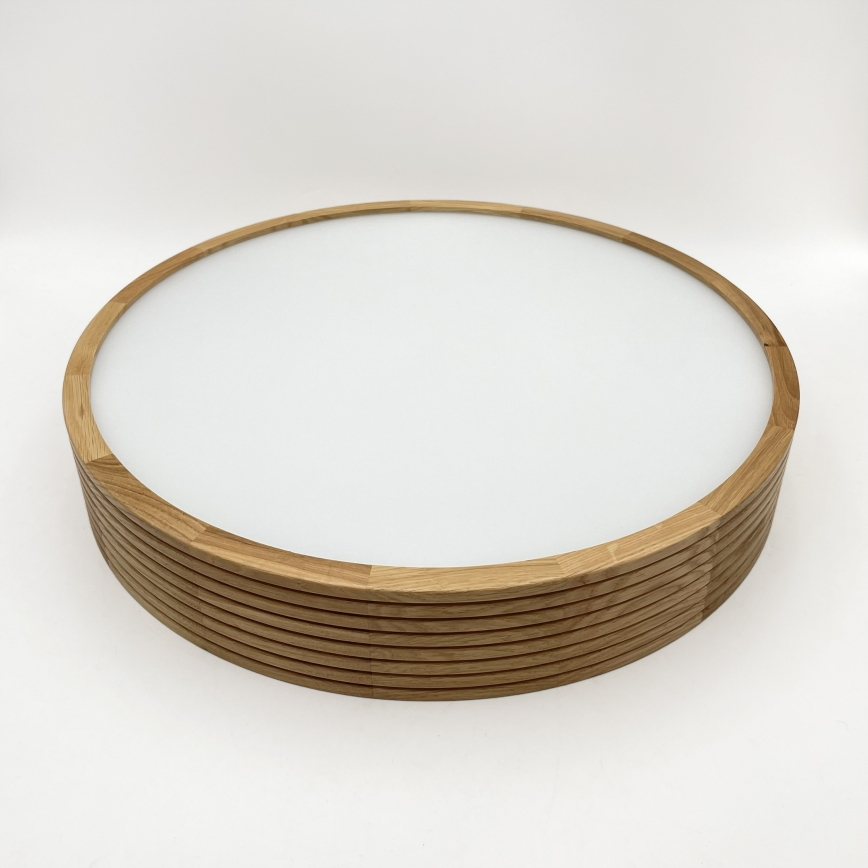 Brilagi - LED stropna svjetiljka CARVALHO MODERN SLIM 3xE27/60W/230V Ø 47,5 cm hrast