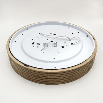 Brilagi - LED stropna svjetiljka CARVALHO MODERN SLIM 3xE27/60W/230V Ø 47,5 cm hrast