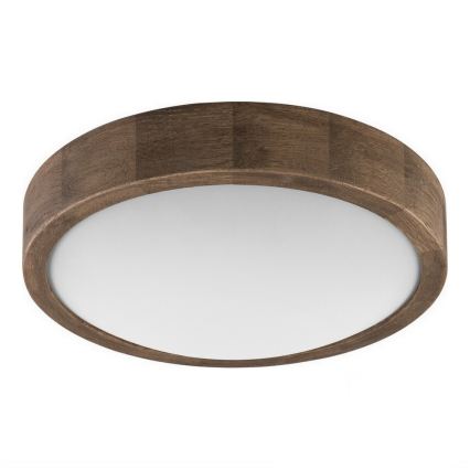 Brilagi - LED stropna svjetiljka CARVALHO SLIM 1xE27/15W/230V hrast/orah, promjer 27 cm