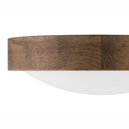 Brilagi - LED stropna svjetiljka CARVALHO SLIM 1xE27/15W/230V hrast/orah, promjer 27 cm