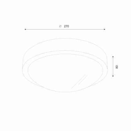 Brilagi - LED stropna svjetiljka CARVALHO SLIM 1xE27/15W/230V hrast/orah, promjer 27 cm
