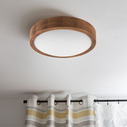 Brilagi - LED stropna svjetiljka CARVALHO SLIM 1xE27/15W/230V hrast/trešnja Ø 27 cm