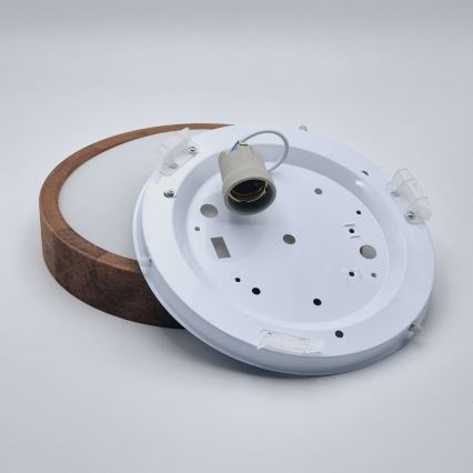 Brilagi - LED stropna svjetiljka CARVALHO SLIM 1xE27/15W/230V hrast/trešnja Ø 27 cm