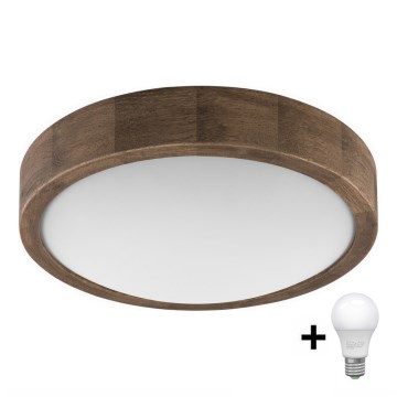 Brilagi - LED Stropna svjetiljka CARVALHO SLIM 1xE27/60W/230V hrast orah pr. 27 cm