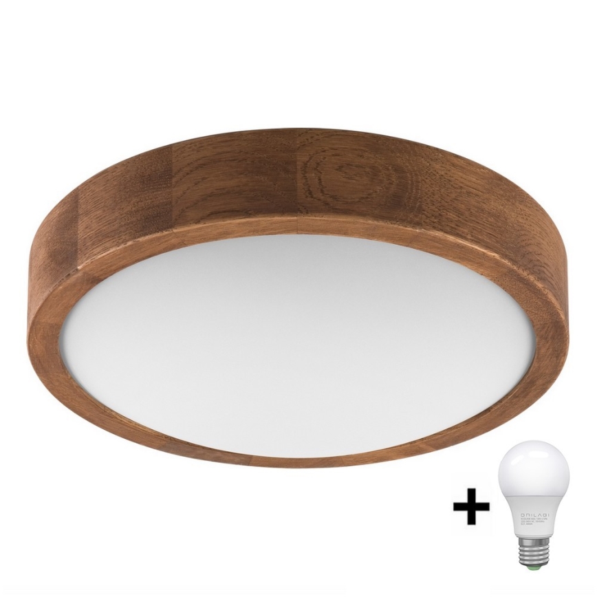 Brilagi - LED Stropna svjetiljka CARVALHO SLIM 1xE27/60W/230V hrast trešnja pr. 27 cm