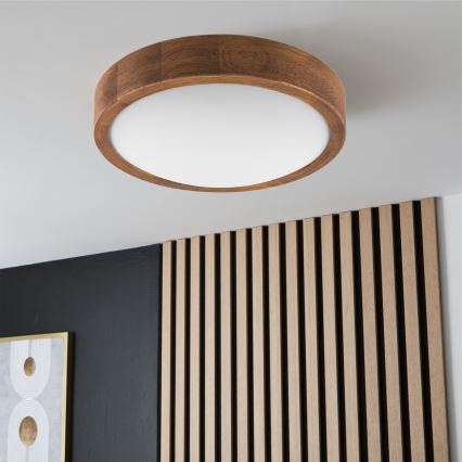 Brilagi - LED Stropna svjetiljka CARVALHO SLIM 1xE27/60W/230V hrast trešnja pr. 27 cm
