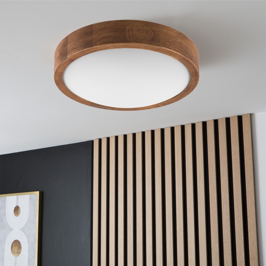 Brilagi - LED Stropna svjetiljka CARVALHO SLIM 1xE27/60W/230V hrast trešnja pr. 27 cm