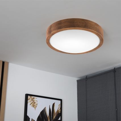 Brilagi - LED Stropna svjetiljka CARVALHO SLIM 1xE27/60W/230V hrast trešnja pr. 27 cm