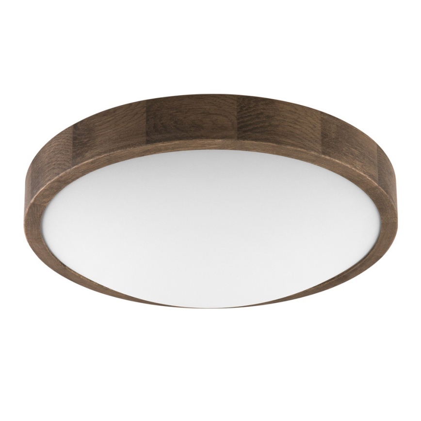 Brilagi - LED stropna svjetiljka CARVALHO SLIM 2xE27/15W/230V hrast/orah Ø 37 cm