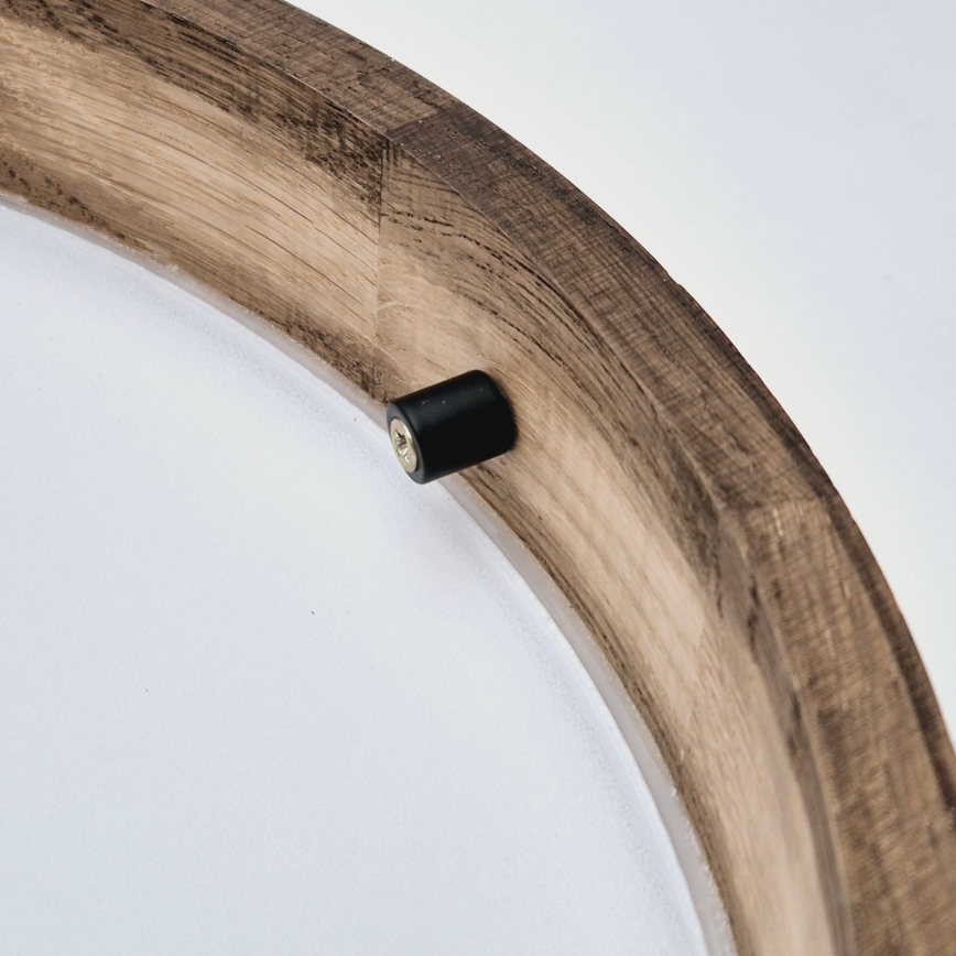 Brilagi - LED stropna svjetiljka CARVALHO SLIM 2xE27/15W/230V hrast/orah Ø 37 cm