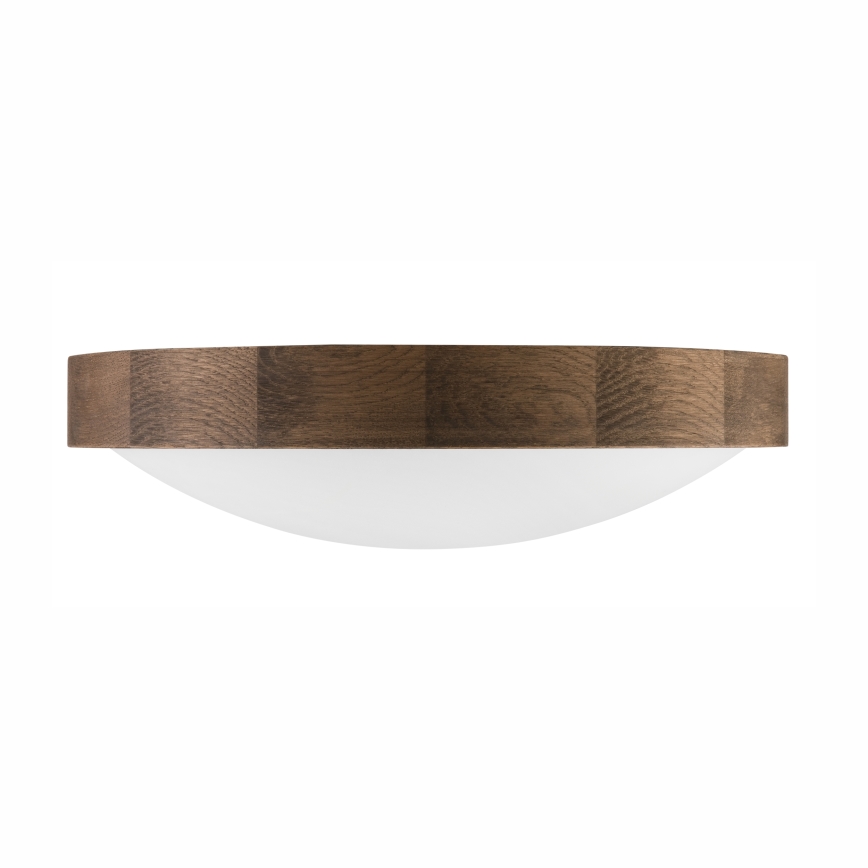 Brilagi - LED stropna svjetiljka CARVALHO SLIM 2xE27/15W/230V hrast/orah Ø 37 cm