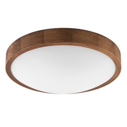 Brilagi - LED stropna svjetiljka CARVALHO SLIM 2xE27/15W/230V hrast/trešnja Ø 37 cm