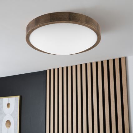 Brilagi - LED Stropna svjetiljka CARVALHO SLIM 2xE27/60W/230V hrast pr. 37 cm