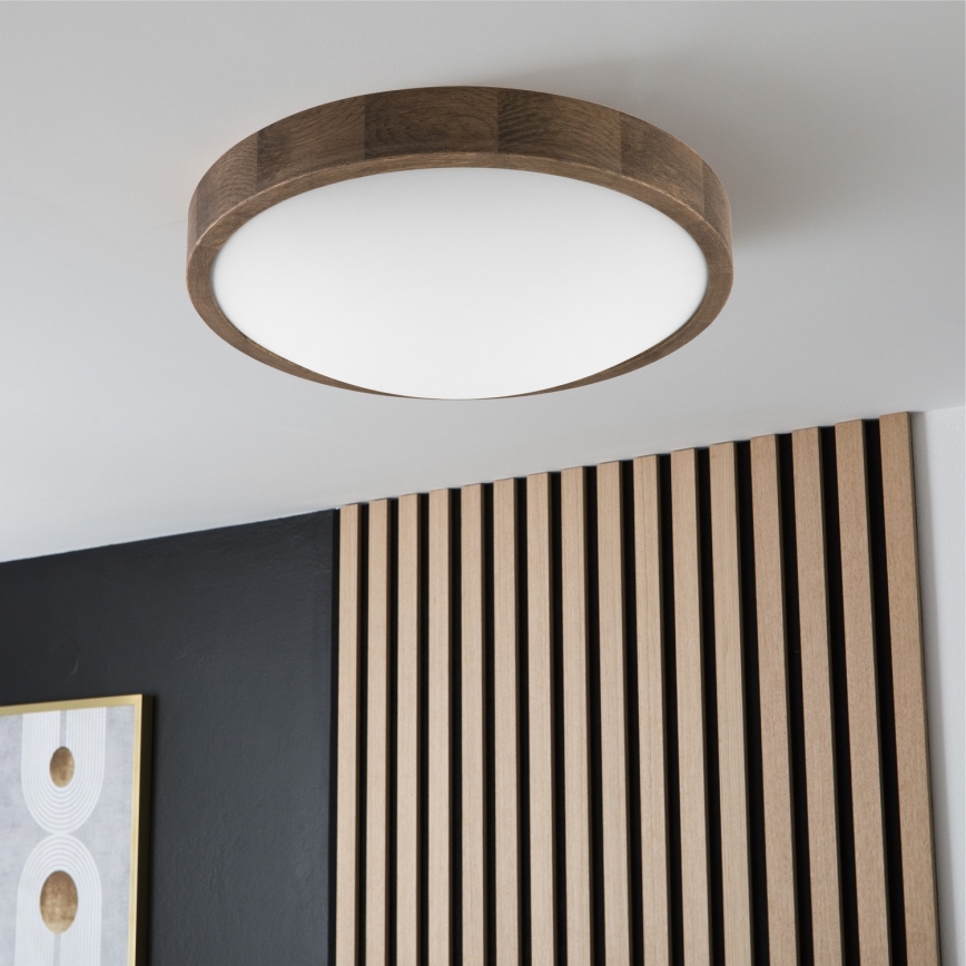 Brilagi - LED Stropna svjetiljka CARVALHO SLIM 2xE27/60W/230V hrast pr. 37 cm