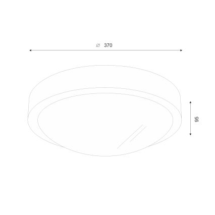 Brilagi - LED Stropna svjetiljka CARVALHO SLIM 2xE27/60W/230V hrast pr. 37 cm